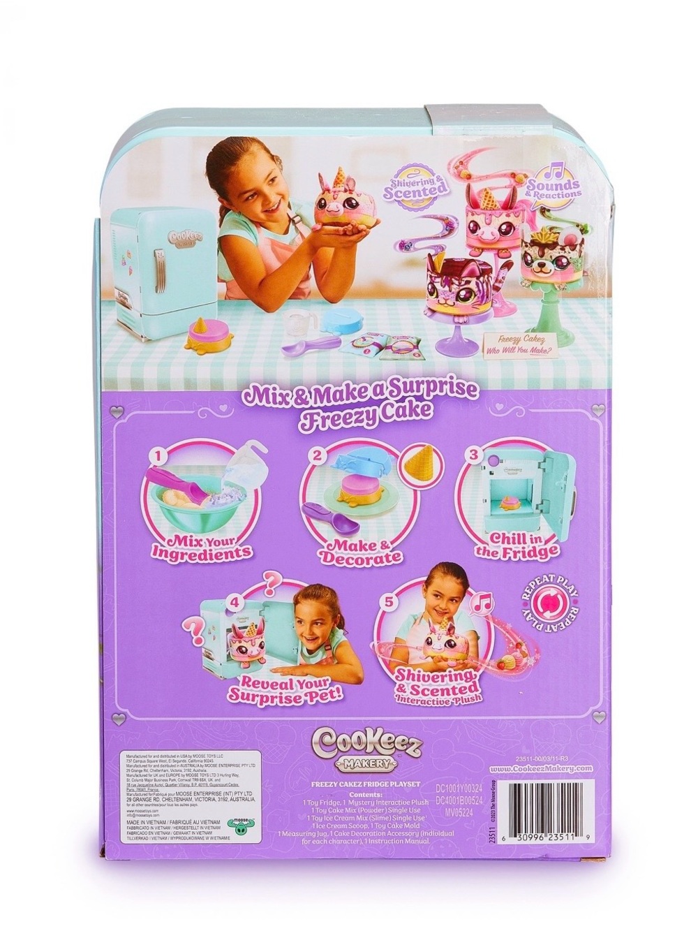 Cookeez Makery Freezy Cakez Fridge Playset with Scented Interactive Plush NWT - Picture 5 of 5